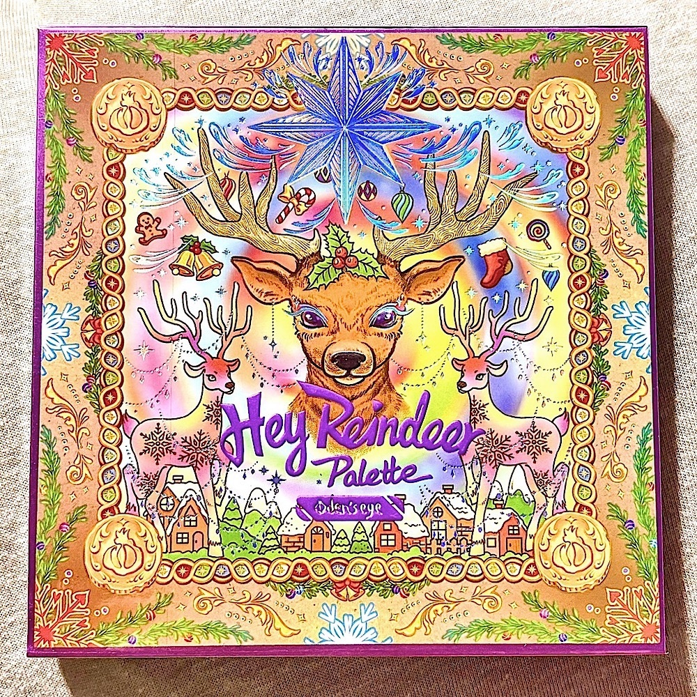 Oden’s Eye Hey Reindeer Palette Eyeshadow 16 Colors NEW In Box